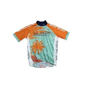 K-Swiss Cycling Jersey Mens XL Multicolor Nautica South Beach Tri 2011 Triathlon